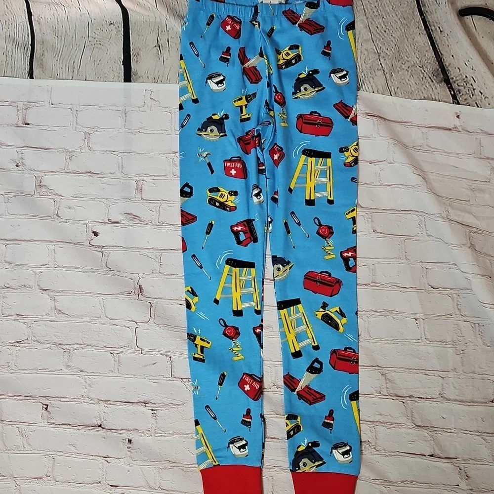 Little Blue House by Hatley Handyman 2 piece Kids Cotton Pajama Set NWT Size 8